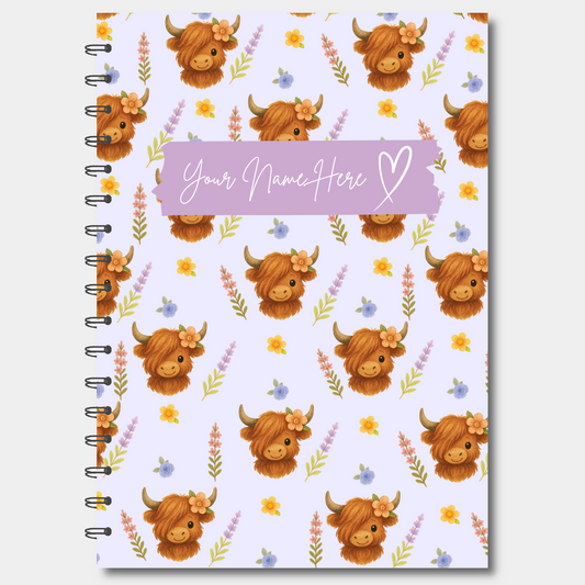 A5 - 'Hughie' The Highland Cow Notebook