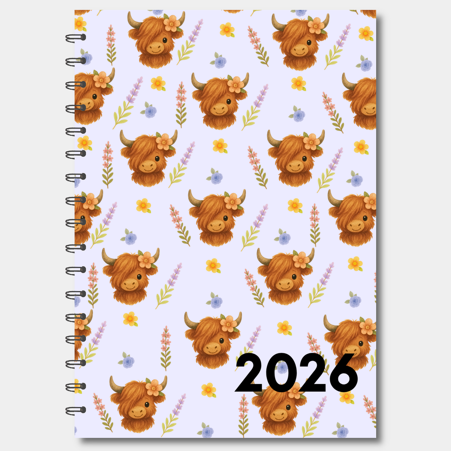 A5 - 'Hughie' The Highland Cow Diary