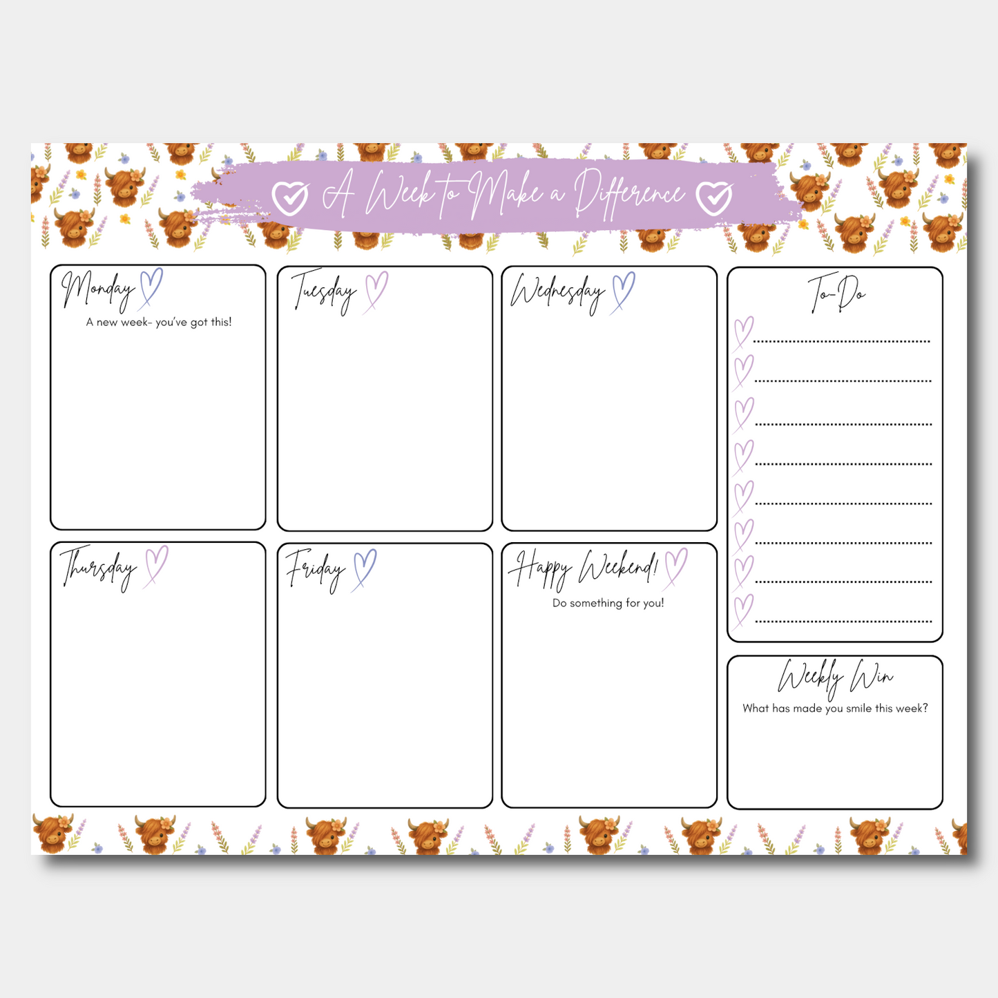 'Hughie' Bundle - A5 Notebook & Weekly Planner