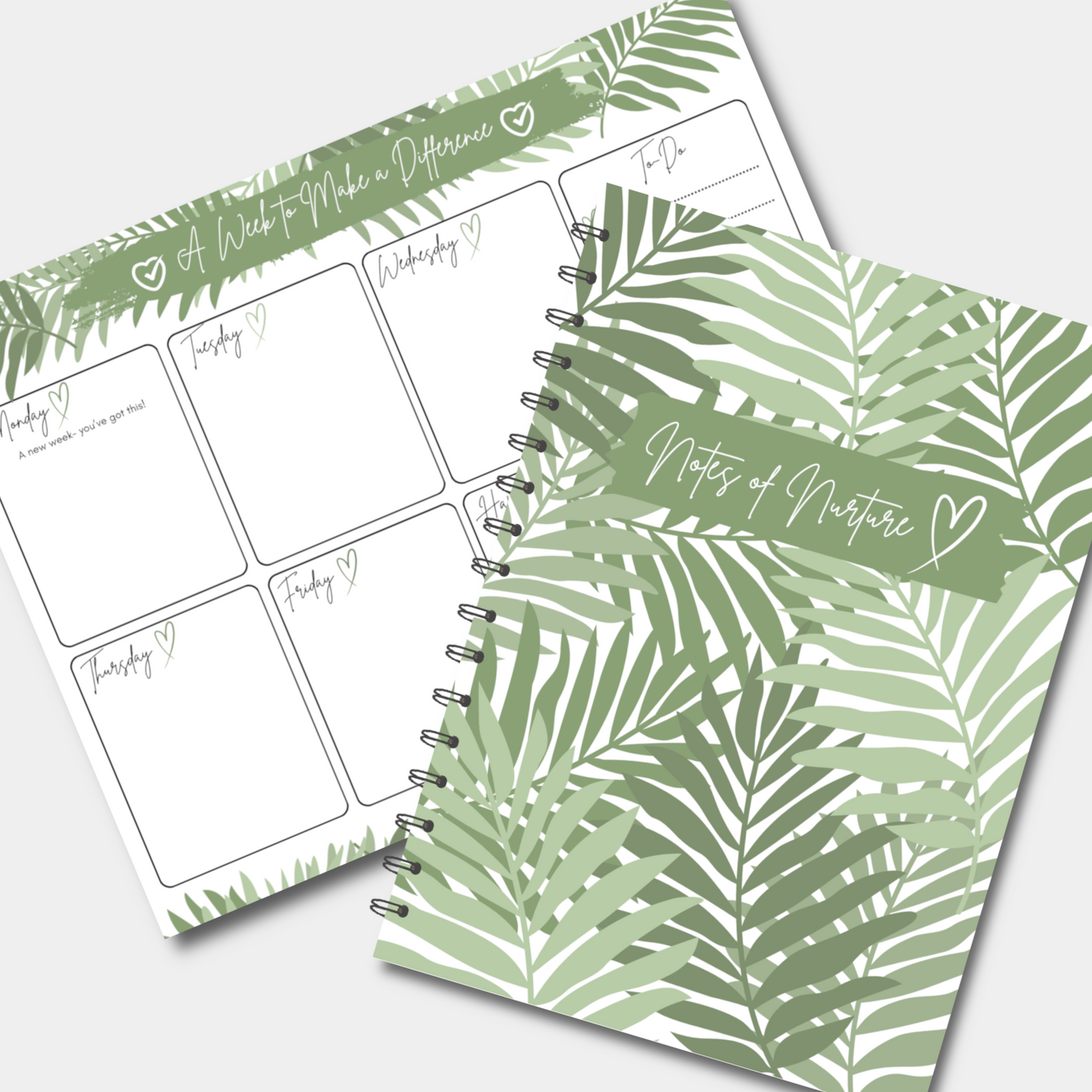 Leafy Bundle - A5 Notebook & Weekly Planner