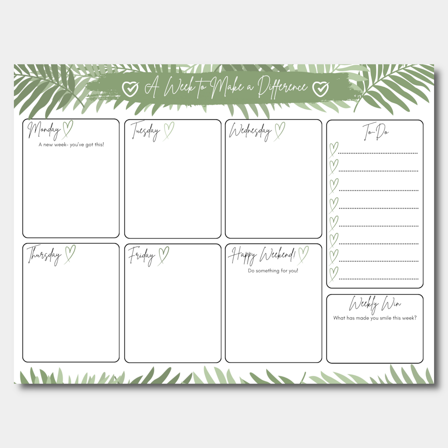 Leafy Bundle - A5 Notebook & Weekly Planner