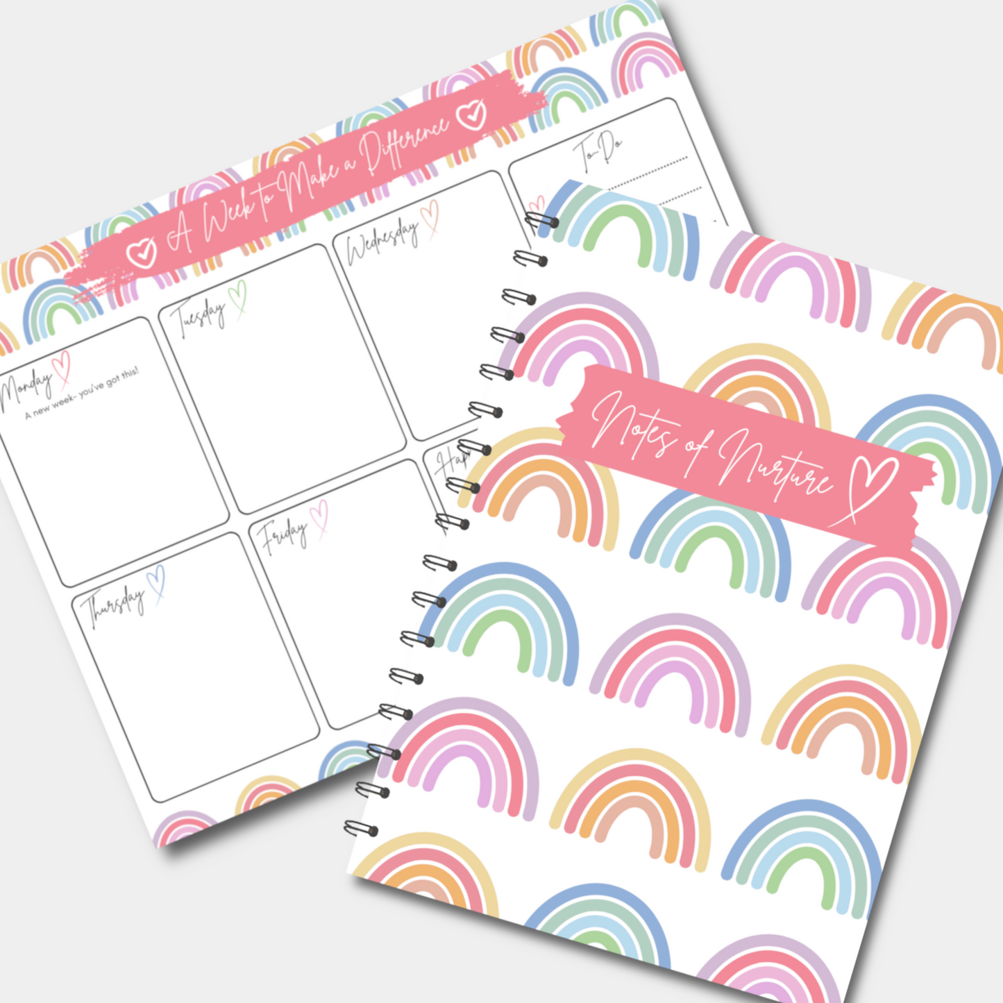 Rainbow Bundle - A5 Notebook & Weekly Planner